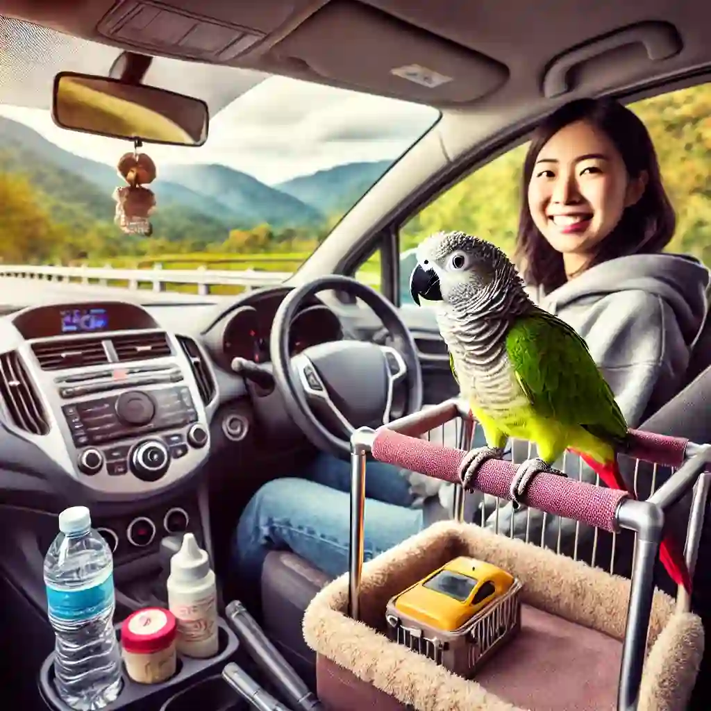 Traveling by Car with a Parrot