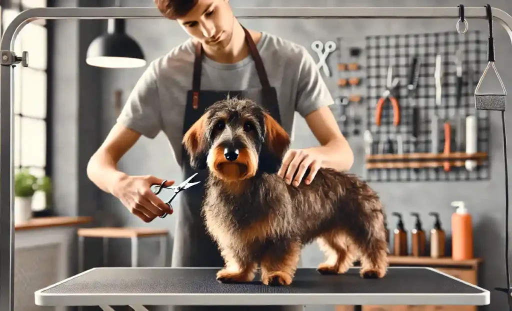 Grooming a Wire Haired Dachshund